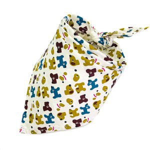 Foulard triangulaire en sergé pour <span class=keywords><strong>chien</strong></span> et bébé avec motif de dessin animé, serviette anti-bave, livré en sac individuel - Product Image 2