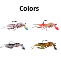 Leurre souple artificiel réaliste de haute qualité 70mm 9g à coulée lente, imitation crevette avec œufs de poisson, pour la pêche au bar et au snook
