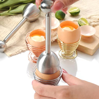 Ensemble d'ouvre-œufs facile, ensemble de casse-œufs en acier inoxydable, ensemble complet d'outils pour œufs à la coque