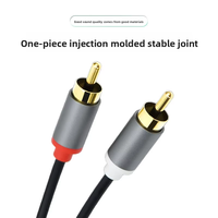 Câble audio plaqué or, mâle vers mâle, prise 2RCA pour systèmes stéréo, amplificateurs, home cinéma et systèmes HiFi
