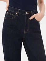 Jeans Mom Baggy Taille Haute pour Femme, en Denim Coton Noir, Coupe Droite, Imprimé Vintage, avec Rivets et Boutons, Effet Délavé, Ourlet Roulé, Logo à la Taille, ODM OEM