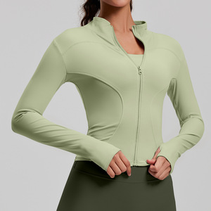 Womens <strong>Clothes</strong> Workout Clothing Active Wear <strong>For</strong> Women Slimf Fit Yoga Top Zipper Fitness Jackets Tight Sports Coat Yoga Top - Product Image 3