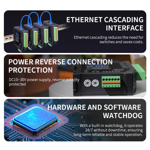وحدة درجة الحرارة الحرارية من 4 قنوات من النوع K وحدة إدخال TC وحدة عزل كاملة القناة وحدة Modbus IO - Product Image 4