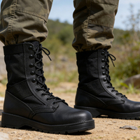 Bottes d'extérieur mi-hautes; bottes tactiques décontractées noires; chaussures de randonnée; bottes de montagne confortables et respirantes.