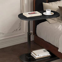 Table basse en bois moderne en forme d'arc, durable, écologique, hauteur réglable, petite table d'angle pour salon, chambre à coucher