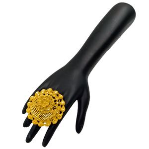 Anillo De dedo chapado en oro De 24K, bisutería De lujo, placa o conjunto africano para mujer, joyería india De Dubái africano, 5 gramos - Product Image 1