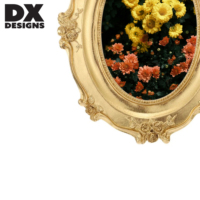 Cadre photo ovale vintage en résine dorée 4x6 5x7, cadre photo sculpté floral baroque, pour la décoration de chambres de style campagne française et cottagecore