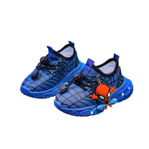 Dessin animé lumineux chaussures de course pour enfants respirant semelle souple sans lacet garçons filles antidérapant petite taille moyenne tricoté piste clignotant - Product Image 4