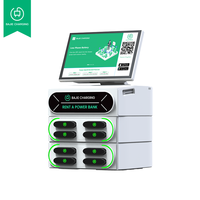 Pour les cafés Bar kiosque de charge d'urgence chargeur de paiement NFC téléphone portable vente batterie externe Terminal Powerbank Station