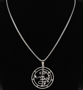 Collar con Colgante Geométrico de Moda, Joyería Wicca, Amuleto Pagano de Acero Inoxidable para Brujería, Regalo Mágico Inspirado - Product Image 2