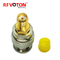 Conector Adaptador de Latón de Fábrica, Macho SMA a Macho BNC, Compatible con Cámaras RF SDI HD-SDI CCTV para Conectores