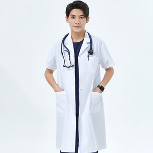 เสื้อกาวน์สีขาวสำหรับแพทย์ ห้องผ่าตัด ทันตแพทย์ เสื้อกาวน์สำหรับนักศึกษา โรงพยาบาลสัตว์ เสื้อกาวน์เด็ก ชุดระบายอากาศได้ดี เสื้อกาวน์คอปกสำหรับผู้ชาย - Product Image 3