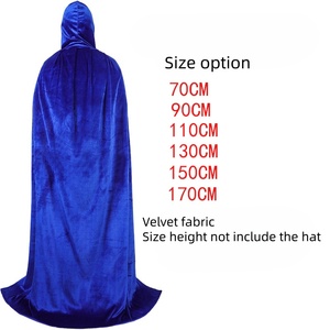 Capa de Terciopelo con Capucha MS para Adultos y Niños, Perfecta para Halloween, Cosplay, Disfraces de Vampiro y Fiestas Temáticas - Product Image 6