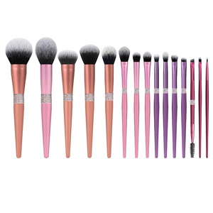 Ensemble de pinceaux de maquillage professionnels en cristal violet mat, pinceaux de maquillage, fard à paupières, Contour, pinceaux cosmétiques - Product Image 1