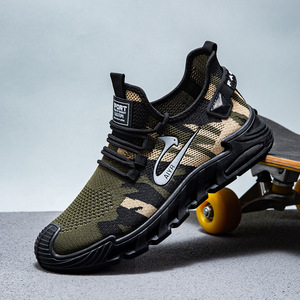 Anti-shatter Anti-penetration Steel Toe PU Walking Shoes Lightweight Midsole Cotton Lining for Cushion Fly-knit Anti-slip - Product Image 2