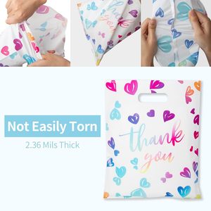 Thank You <b>Bags</b> 100Pcs 15X12 Inch Plastic Gift <b>Bags</b> With Handles For Birthday Party birthday - Product Image 3
