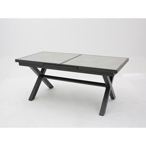 TABLE EN ALUMINIUM ANTHRACITE 180X90 CM - Product Image 1