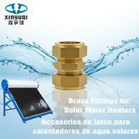 Raccords en laiton à double ferrule de 15 mm pour chauffe-eau solaires