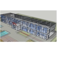 Structure en acier de bâtiment de stationnement de voiture d'hôtel d'hôtel de grande taille préfabriquée personnalisée