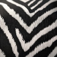 Tissu imprimé en maille côtelée 2x2, 230 g/m², 97 % polyester, 3 % élasthanne, imprimé zèbre pour robes, leggings, hauts, largeur 165 cm