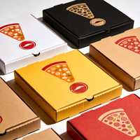 Boîte à pizza personnalisée 10 12 14 16 pouces, jetable, imprimée, en carton ondulé, de qualité alimentaire
