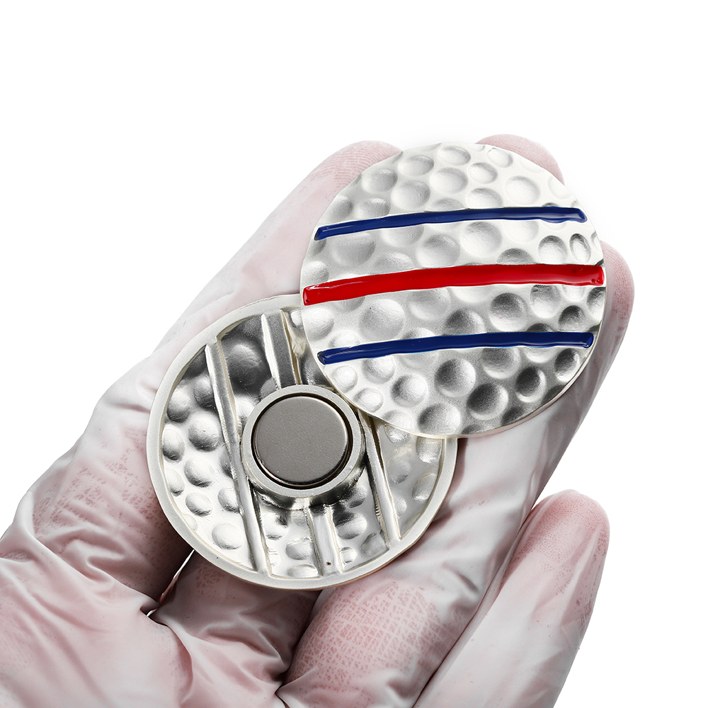 Silver Plated Golf Ball Marker Hat Clip