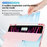 En stock, étui pour tablette, résistant aux taches, PU+PC+TPU, antichoc, coque magnétique détachable pour iPad 9e génération