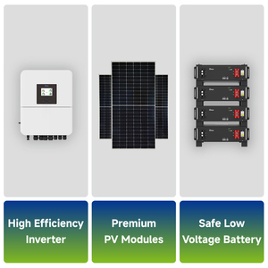 Sistema Solar Completo de 3kW 4kW 5kW 6kW, Kit de Energía Híbrida Fotovoltaica Todo en Uno para Suministro a Casas Pequeñas, Deye 5kw Solar Híbrido C - Product Image 4