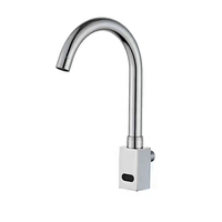 Robinet de lavabo monotrou en acier inoxydable HY-266D moderne Robinets à capteur automatique Matériau en laiton mural