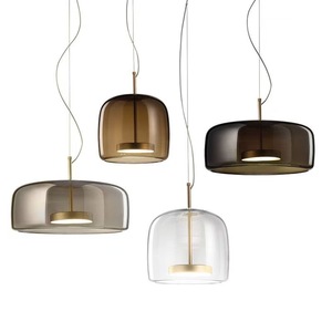 Luminaire suspendu moderne en <span class=keywords><strong>verre</strong></span> ambré, <span class=keywords><strong>lampe</strong></span> suspendue en <span class=keywords><strong>verre</strong></span> <span class=keywords><strong>fumé</strong></span> de luxe, éclairage LED pour la maison, l'hôtel, le restaurant - Product Image 2