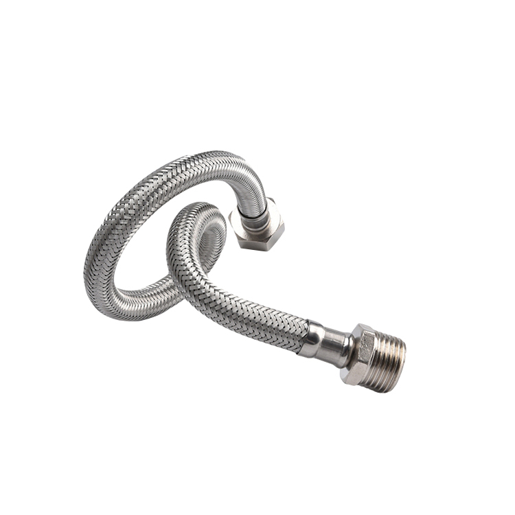 Professionnel Argent Standard Fil En Acier Inoxydable Tressé Tuyau Flexible D'eau