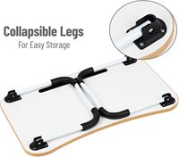 Combohome Support d'ordinateur portable de bureau en bambou, plateau de lit, pieds pliants, table de canapé