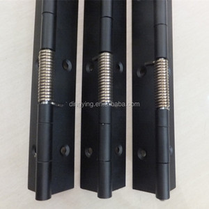 Engsel Piano Pegas Hitam Baja Anti Karat 304 untuk Pintu Jendela Lemari Kotak Aksesoris Furnitur - Product Image 1