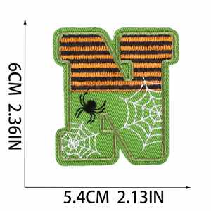Parches de Fieltro Ecológicos No Tejidos Bordados con Diseños de Calabaza, Calavera y Fantasma de Halloween para Prendas, Bolsos y Textiles del Hogar - Bordado a Máquina - Product Image 3