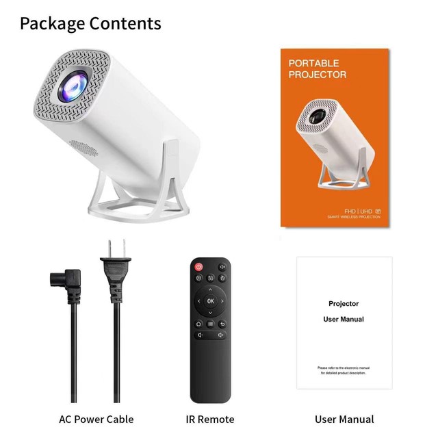Home Projector Gaming Console S40 Model-Portable Outdoor Use Daylight Viewing Short Throw US Phone-Screen Mirroring No Screen