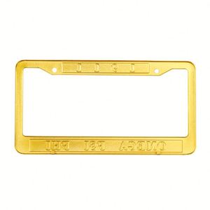 Marco de Matrícula de Coche de Aluminio Dorado con Número Personalizado y Logotipo Personalizado, Venta al Por Mayor de Fábrica - Product Image 3
