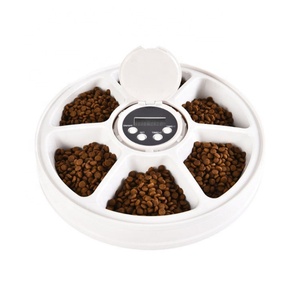 Battery Powered Pet Six Grid <b>Feeder</b> Timed and Quantitative Intelligent Dog Feeding Machine Intelligent <b>Cat</b> Feeding Device - Product Image 1