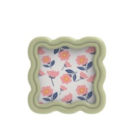 HOMCO Designs - Mini Marco de Fotos de Resina con Diseño de Ondas, Elegante y Colorido, para Decoración de Mesa
