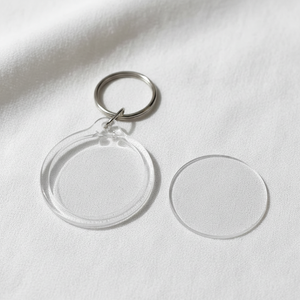Portachiavi con Cornice Fotografica in Acrilico Trasparente Personalizzabile in Varie Dimensioni, Produttore di Portachiavi in Acrilico Trasparente - Product Image 1