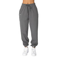 Ensemble de survêtement décontracté oversize en molleton technique de coton, pull à col rond et pantalon de jogging, avec motifs graphiques, pour femme, vente en gros