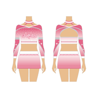 OEM Personnalisé Performance Mystique Manches Longues Femme Cheerleading Uniformes Respirant Maille Tissu Cheer Dance Costumes