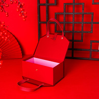 Boîtes rigides pour cadeaux de mariage rouge Saint-Valentin, vente en gros, carton écologique, personnalisables, laminage mat, emballage cosmétique et beauté