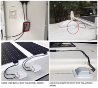 Wasserdichter bohr freier Kleber ABS-Solarpanel-Eck halterung Einzelkabel-Eingangs verschraubung ssatz für Wohnmobil-Marine-Flachdach-Wohnwagen