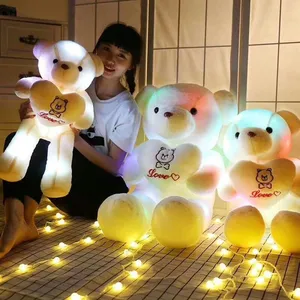 Cheap Price LED Bear Stuffed Animal Bedtime Luminous Plush Toys Exquisite Birthday Festival Gifts LED Teddy Bear