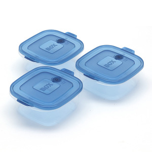 Food Storage Containers Square Clip-On Lid Blue Green <b>Microwaveable</b> Refrigerator Freezer Use - Product Image 4