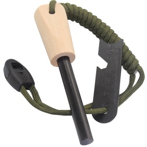 3/8 pouces Texas Bushcraft Ferrocerium Ferro Rod Flint Fire Starter Manche en bois Survival <span class=keywords><strong>Firesteel</strong></span> - Product Image 2