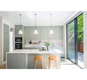 Tủ Đựng Thức Ăn Nhà Bếp Bằng Mdf Thiết Kế Hiện Đại Cổ Điển Sang Trọng Nhà Sản Xuất Trung Quốc Dorene 2023 Bộ Tủ Bếp Nhỏ Có Bồn Rửa - Product Image 2