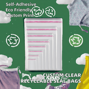 Maßgefertigte Transparente Selbstklebende BOPP Wiederverschließbare Zellophan OPP Tiefdruck Recycelbare Verpackung für Fell, T-Shirts, Socken, Schuhe - Product Image 2