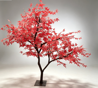 Plantes artificielles Kraken haut de gamme, grand arbre d'érable rouge de style japonais, décorations florales durables, résistantes aux UV et au feu