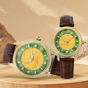 Relojes Automáticos de Lujo para Pareja, Acero Inoxidable con Baño de Oro IPG, Juego para Él y Ella con Esfera de la Gran Muralla China, Personalización OEM - Product Image 6